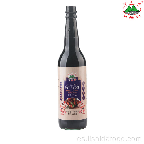 Salsa de soja oscura menos sal de 625 ml